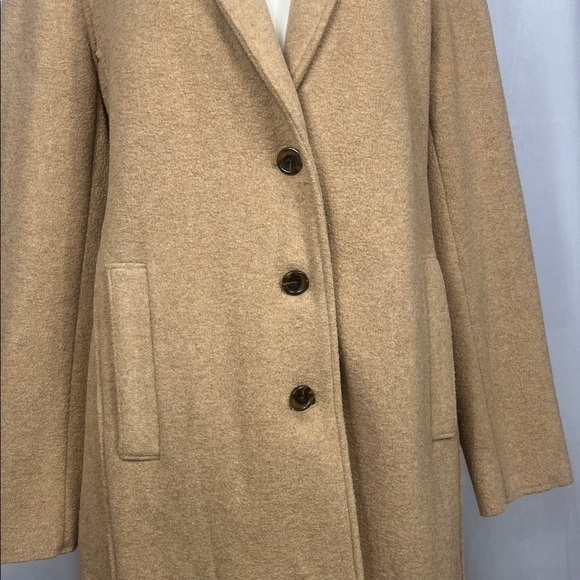 J. Crew Factory Boiled Wool-blend Topcoat in Heather Acorn. - Picture 7 of 11